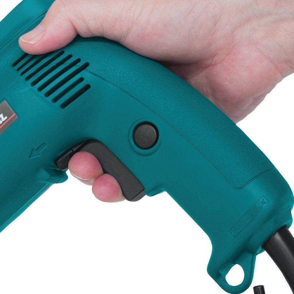 Makita 4.9 Amp 38 in. Corded Low Noise (79dB) Variable Speed Drill with Keyless Chuck and Hard Case 6408K