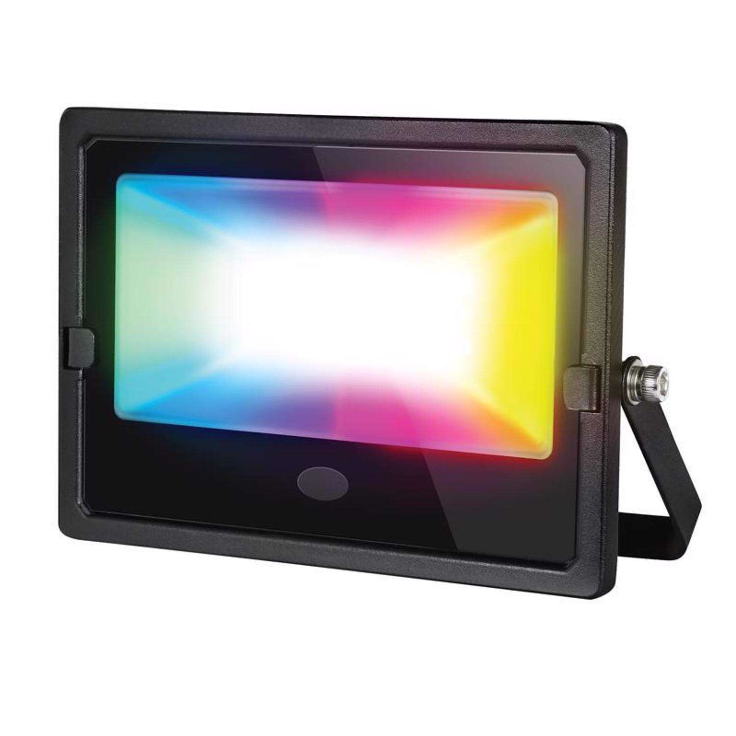 Feit Color Caster Black Plug In/Remote 30 W LED Floodlight 1 pk