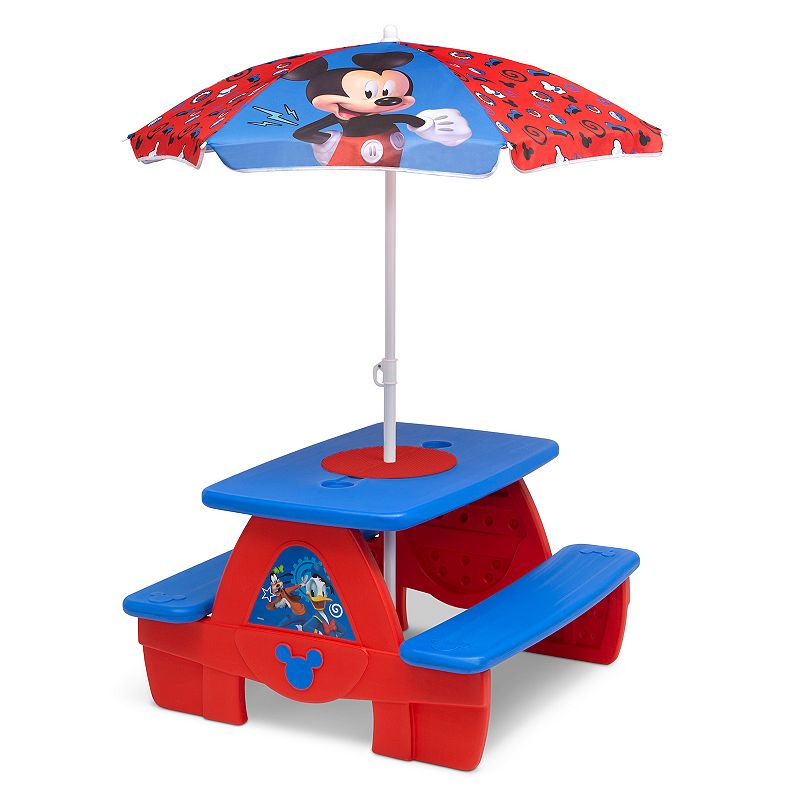 Disney's Mickey Mouse Picnic Table with Umbrella by Delta Children