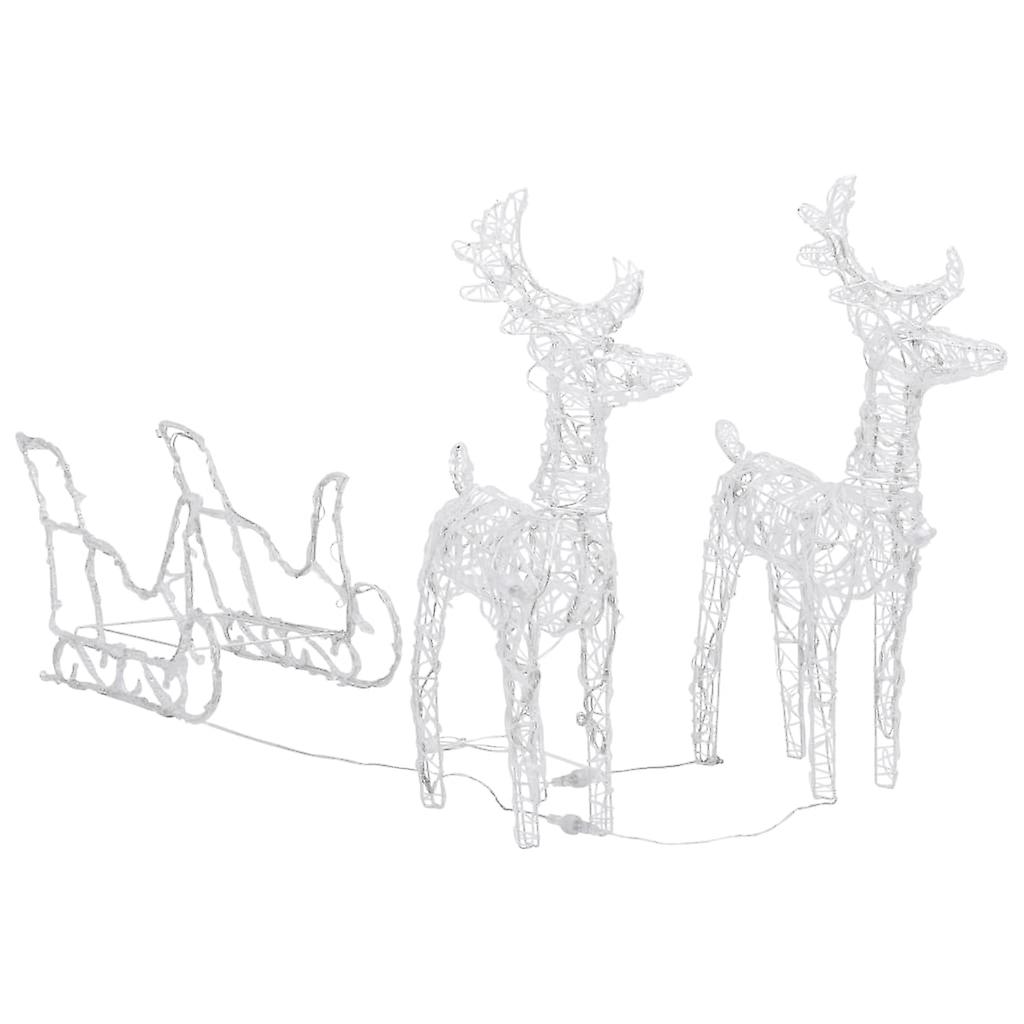 Vidaxl Reindeers and Sleigh Christmas Decoration 320 Leds Acrylic