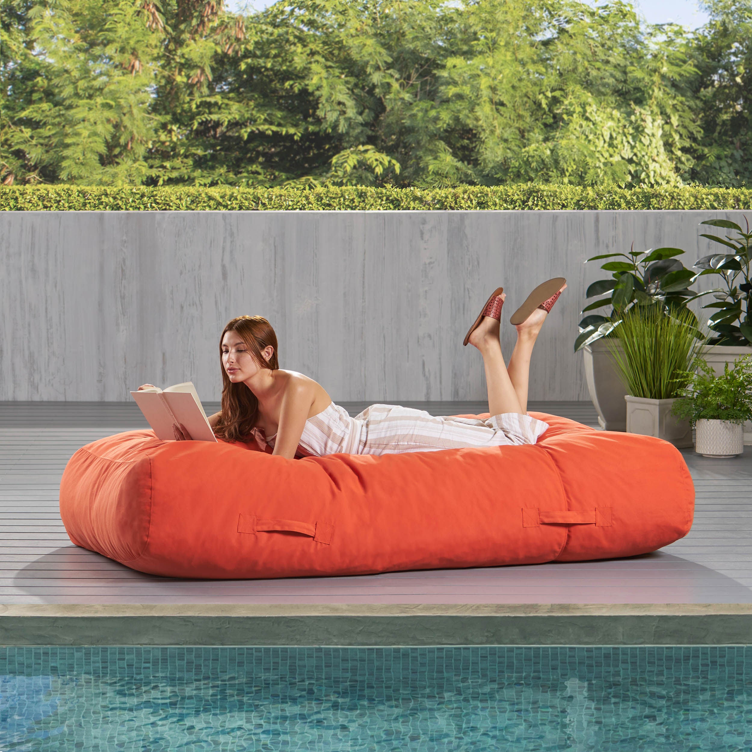 Arcelia Outdoor Water Resistant 6X3 Lounger Bean Bag