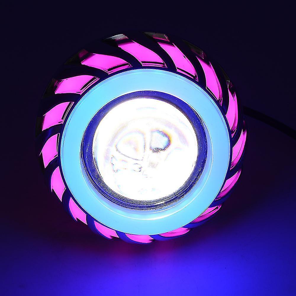 12v Motorcycle Head Light Lamp Projector Lens Light With Led Angel Devil Eyes Headlight 30w 1200lm