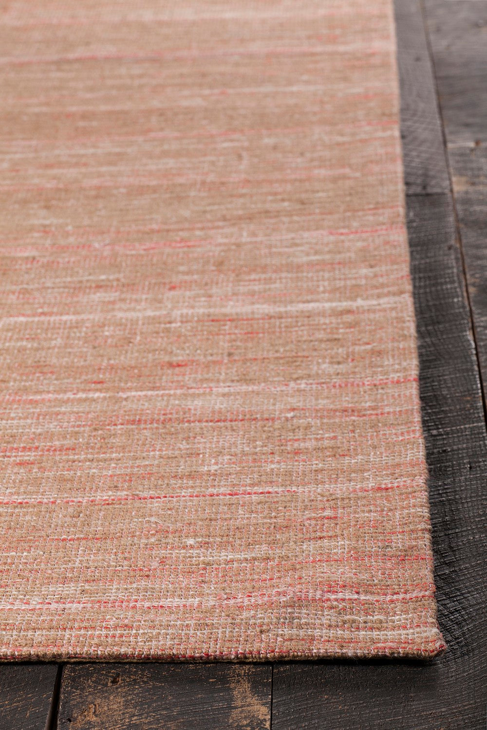 Pretor Pink/Natural Hand Woven Flatweave Rug