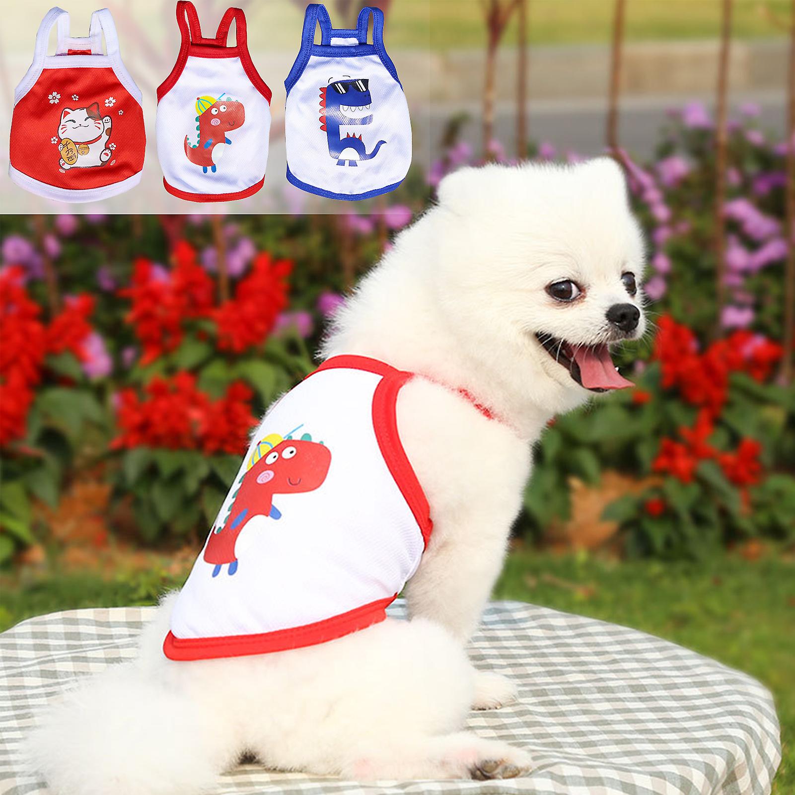 Dog Vest Dog Shirt Pet Summer Clothes For Puppy Dogs  White-xl