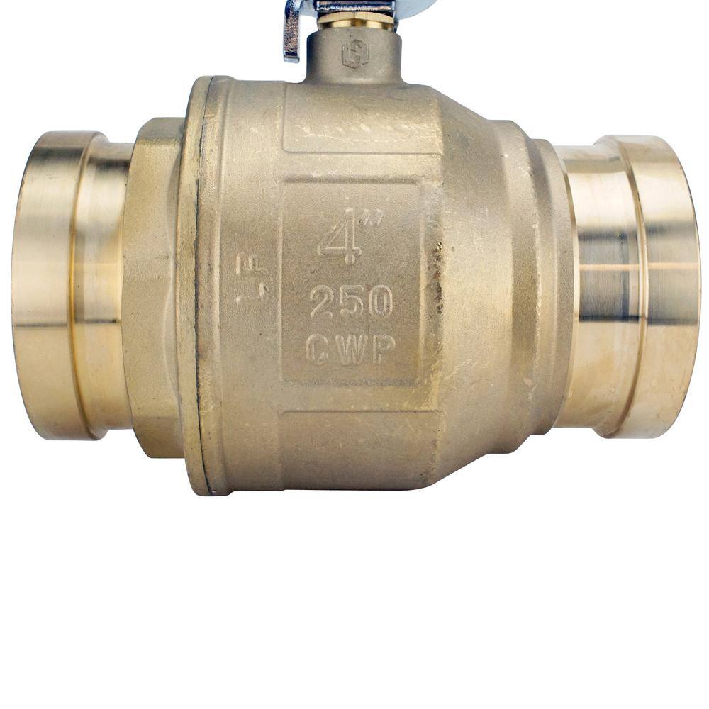 Apollo 4 in. Brass Press x Press Full Port Ball Valve 94VLF10A01A