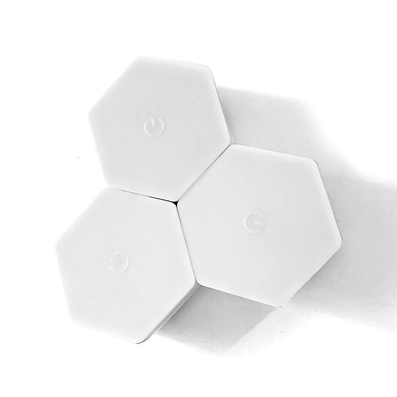 3pcs Remote Control Hexagonal Led Wall Lamp Dimmable Timing Smart Light For Home Office Hotel New