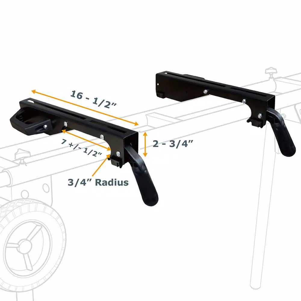 POWERTEC Miter Saw Stand Mounting Bracket Assembly (Set of 2) and#8211; XDC Depot