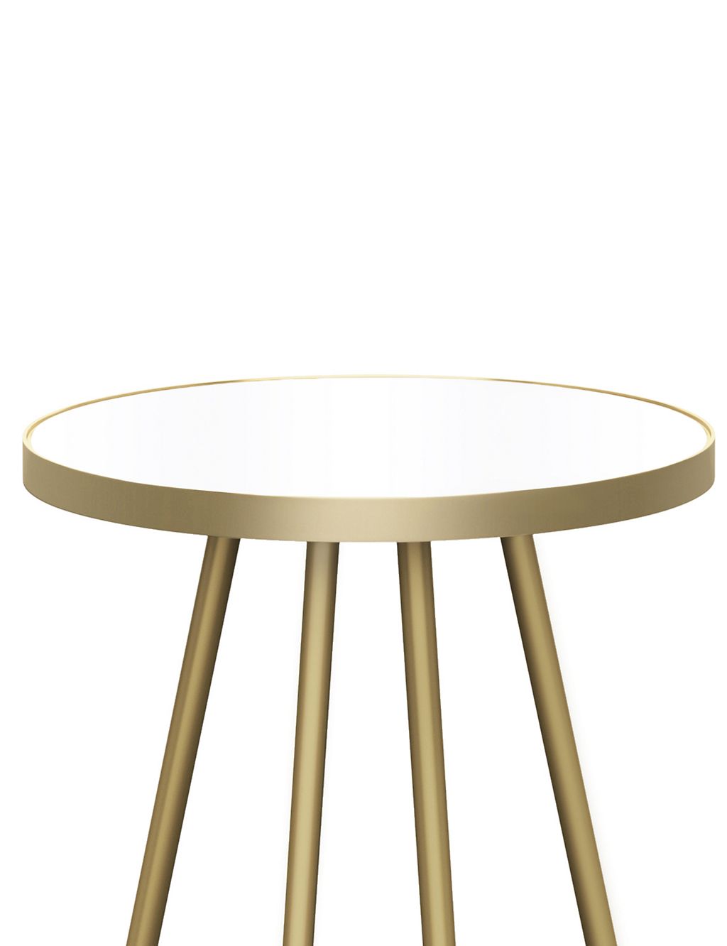 Metal and Glass Round Side Table