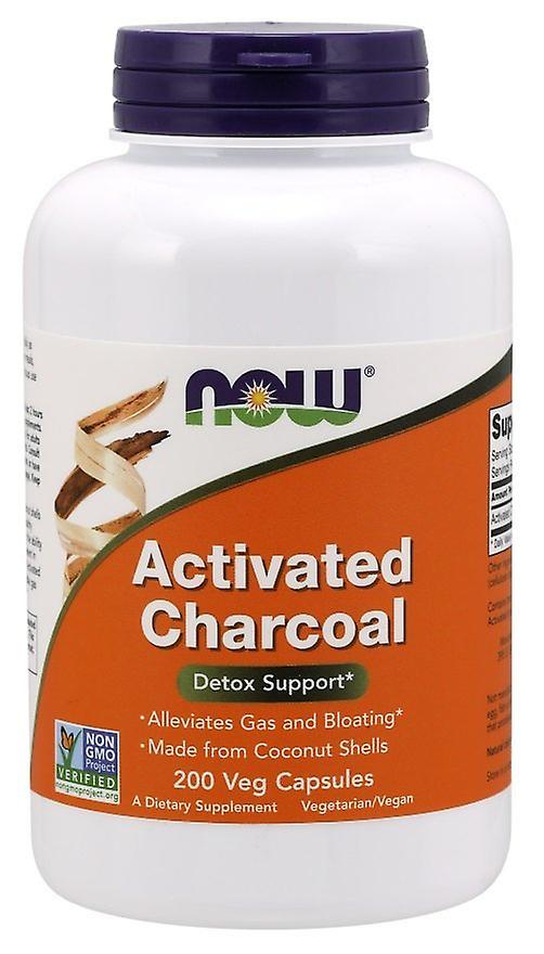 Now Foods Activated Charcoal 200 Vegetarian Capsules