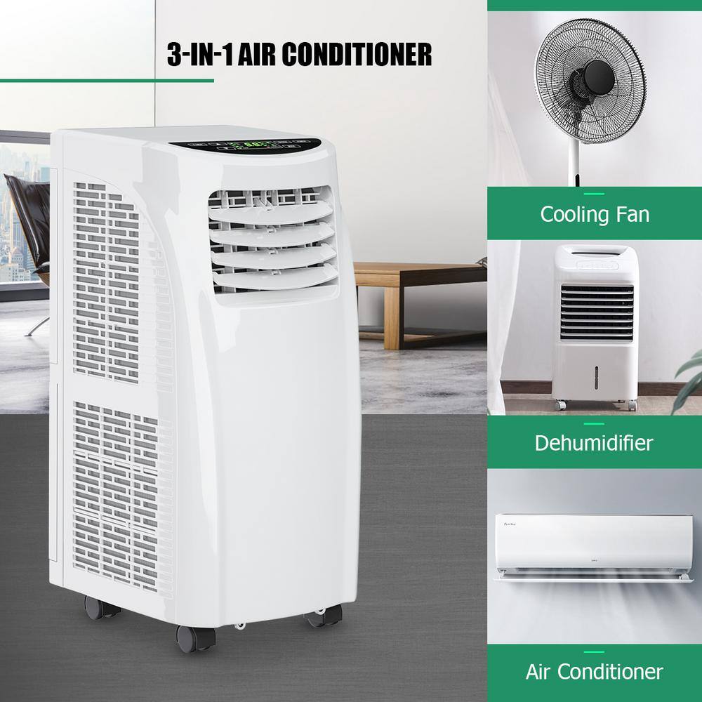 Costway 8000 BTU Portable Air Conditioner with Dehumidifier in White EP24619US