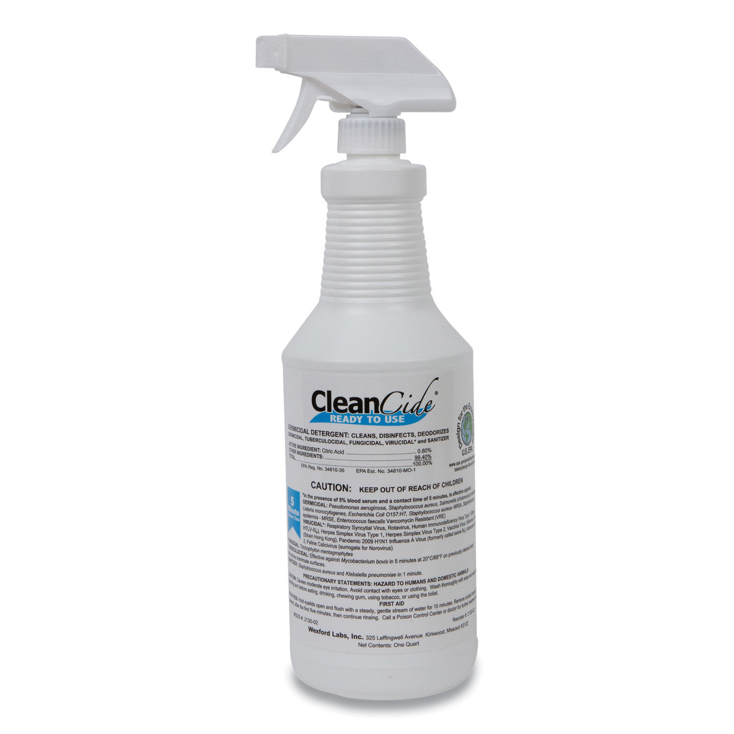 CleanCide RTU Disinfecting Cleaner by Wexford Labs WXF213002CT