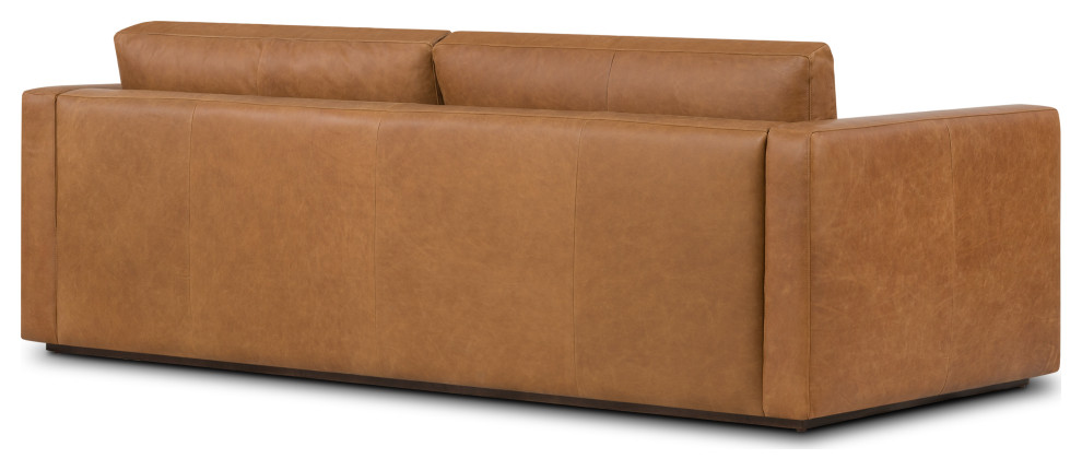 Poly and Bark Dema 90 quotLeather Sofa  Saddle Tan   Contemporary   Sofas   by Edgemod Furniture  Houzz