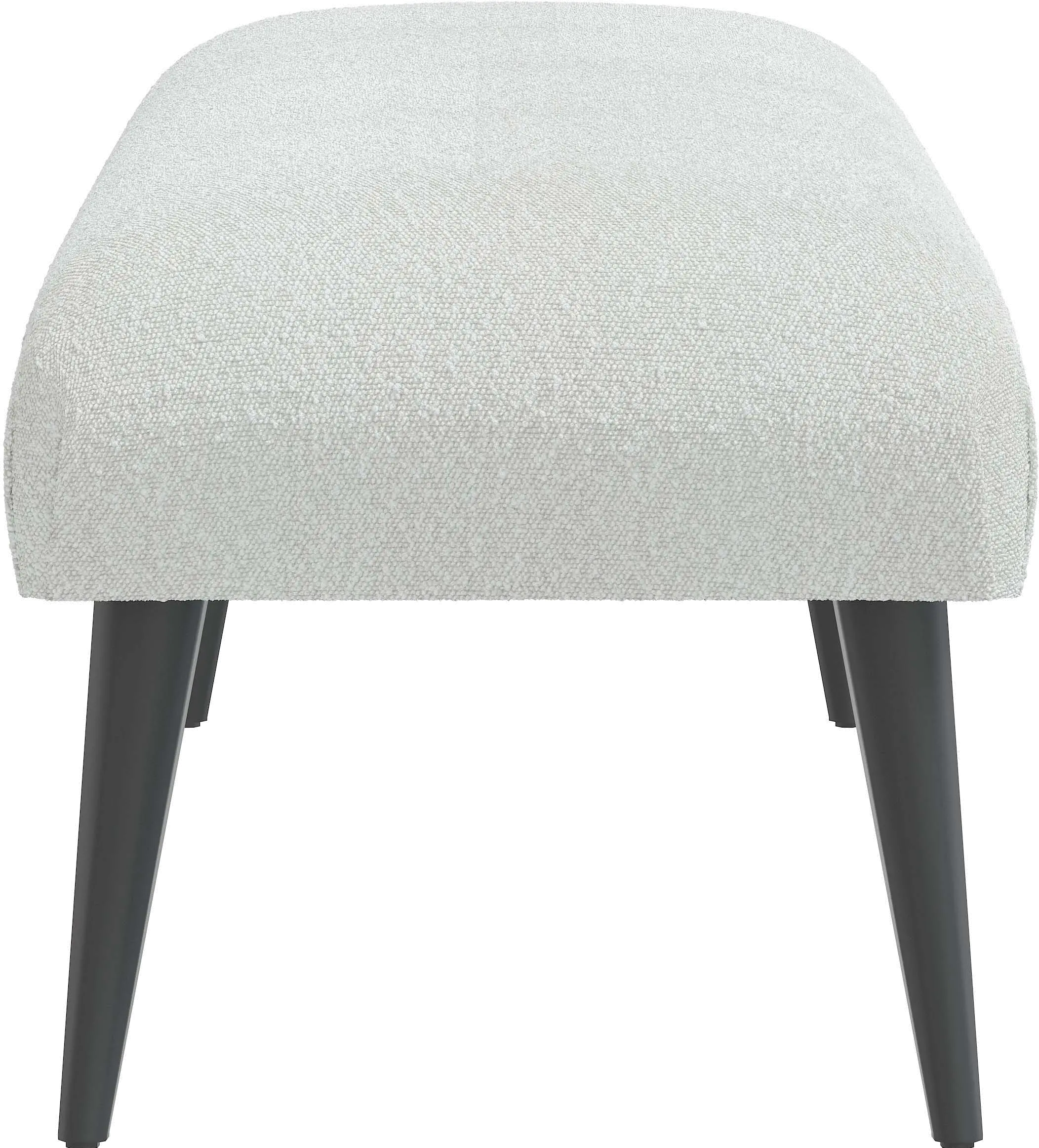 Bridget Boucle Ivory Bench - Skyline Furniture