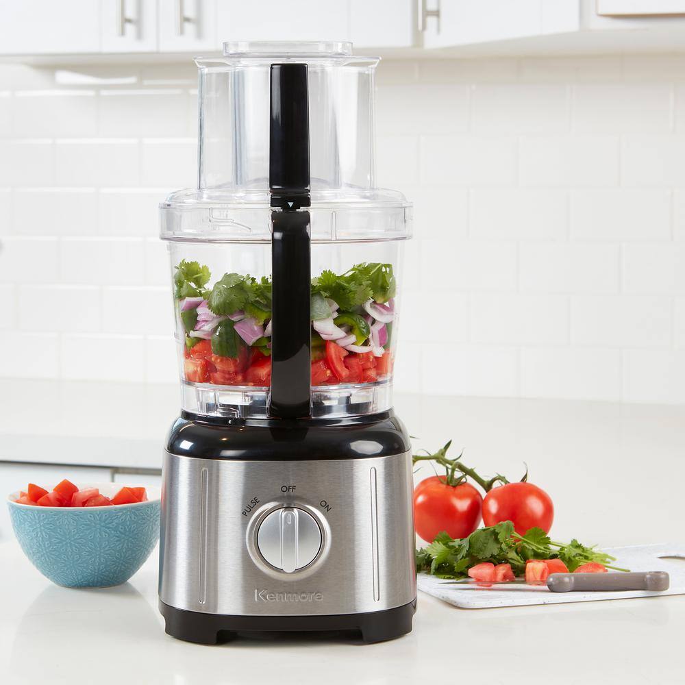 KENMORE Kenmore 11-Cup Food Processor and Vegetable Chopper Reversible SliceShred Disc 500W Black KKFPBlack