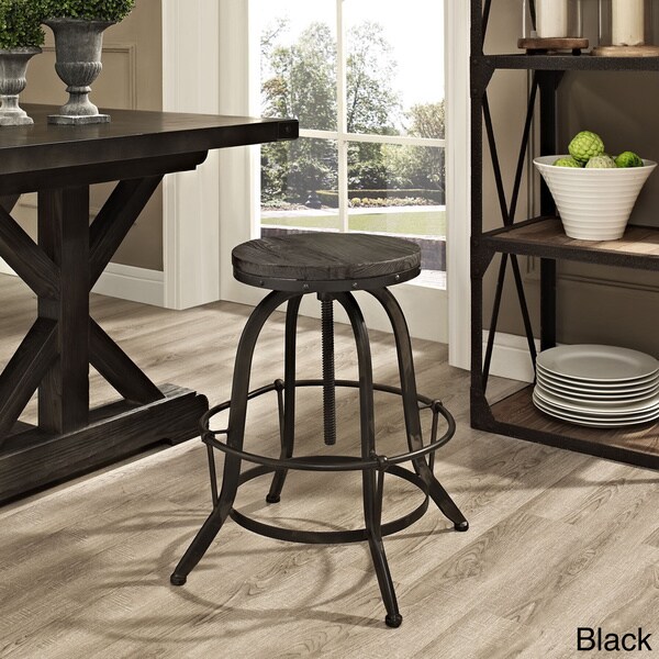 Collect Wood Top Bar Stool