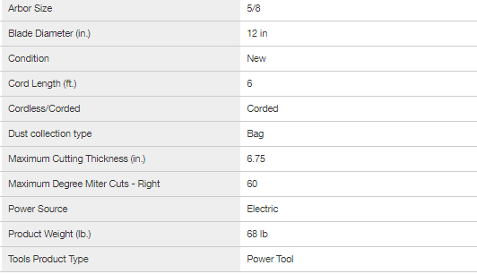 DEWALT DWS779 15 Amp Corded 12 in. Double Bevel Sliding Compound Miter Saw， Blade Wrench and Material Clamp