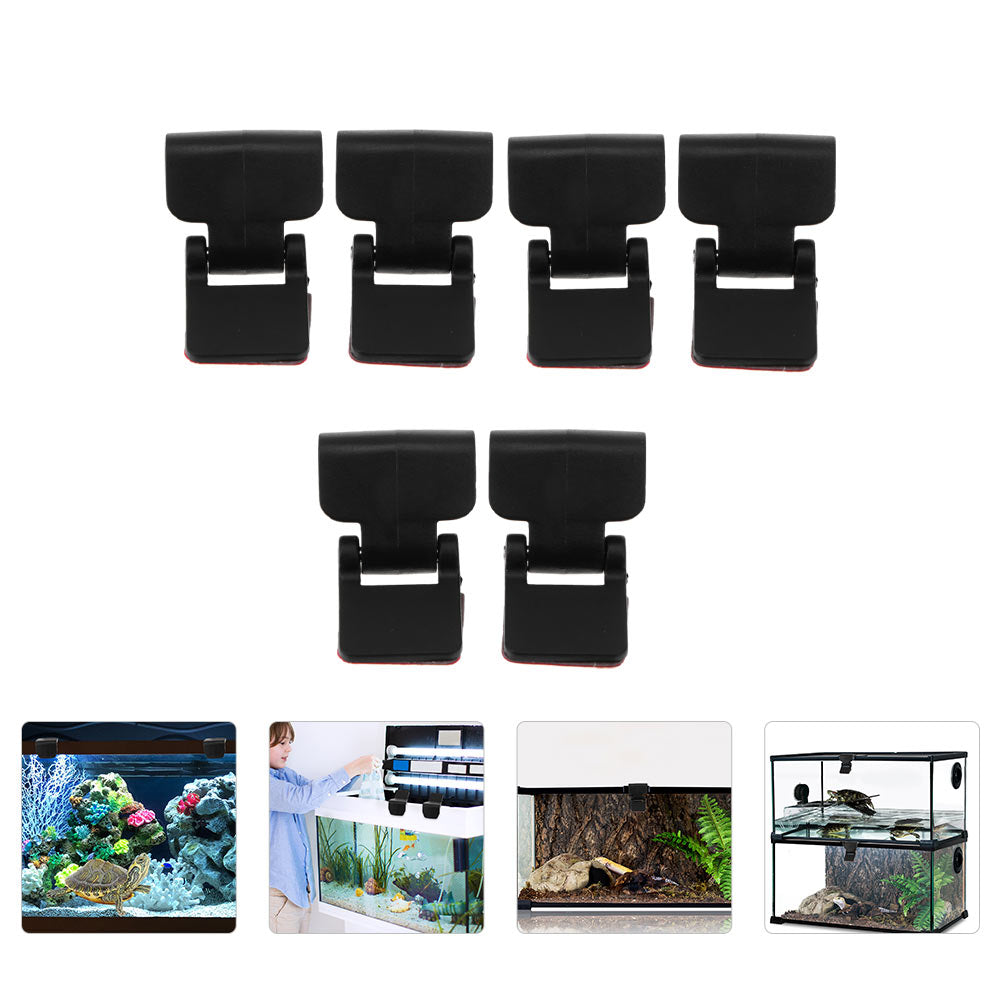 NUOLUX 6pcs Glass Turtle Terrarium Lock Buckles Reptile Feeding Tank Anti-escape Latch