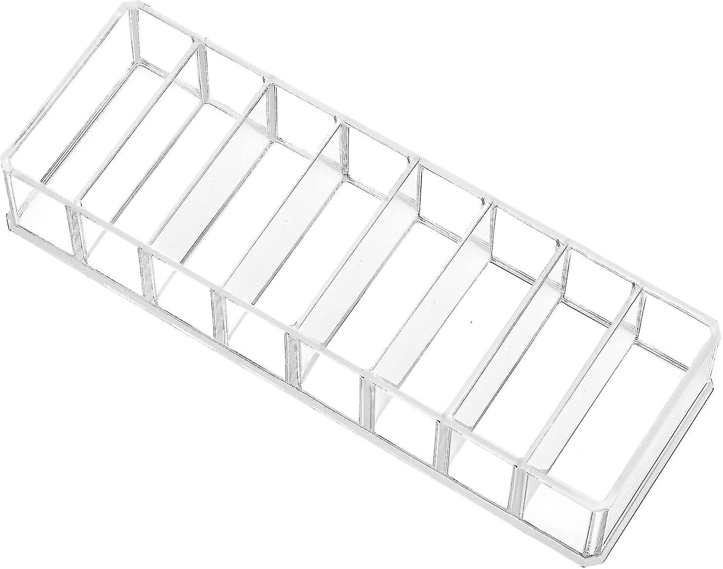 Clear Acrylic Makeup Compact Organizer 8 Spaces