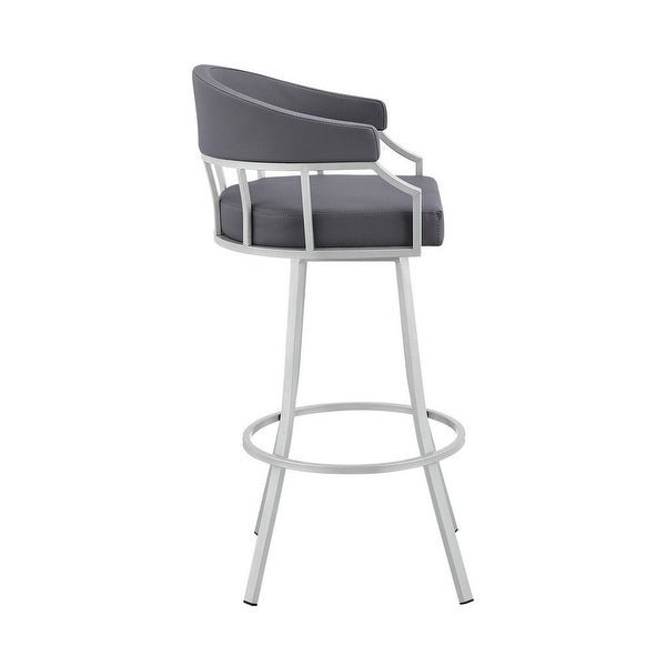 Mayla 30 Inch Swivel Bar Stool， Metal Flared Legs - 40 H x 21 W x 21 L Inches