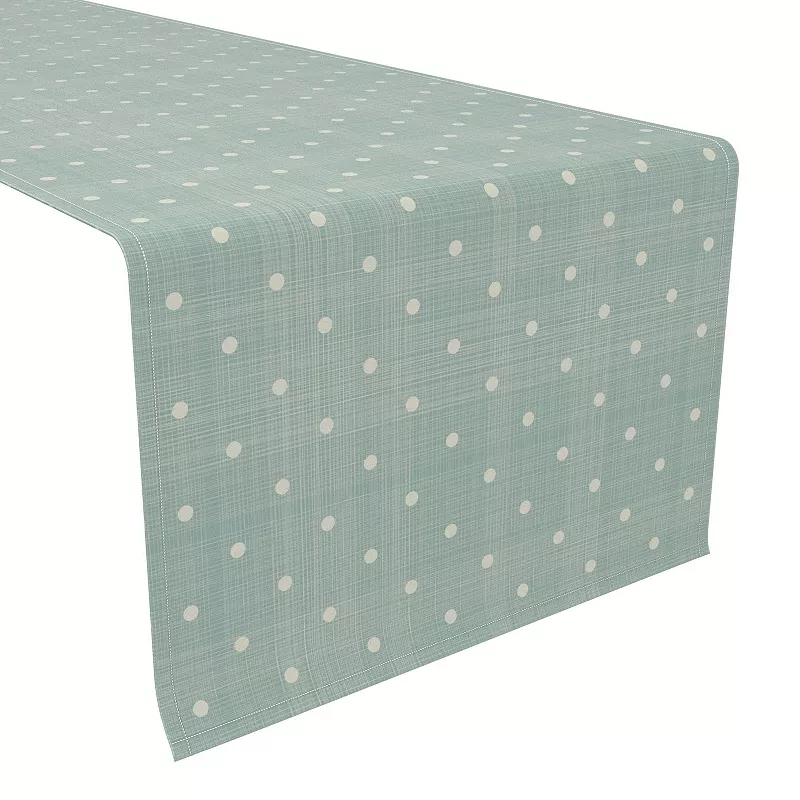 Table Runner， 100% Cotton， 16x90， Textured Dots