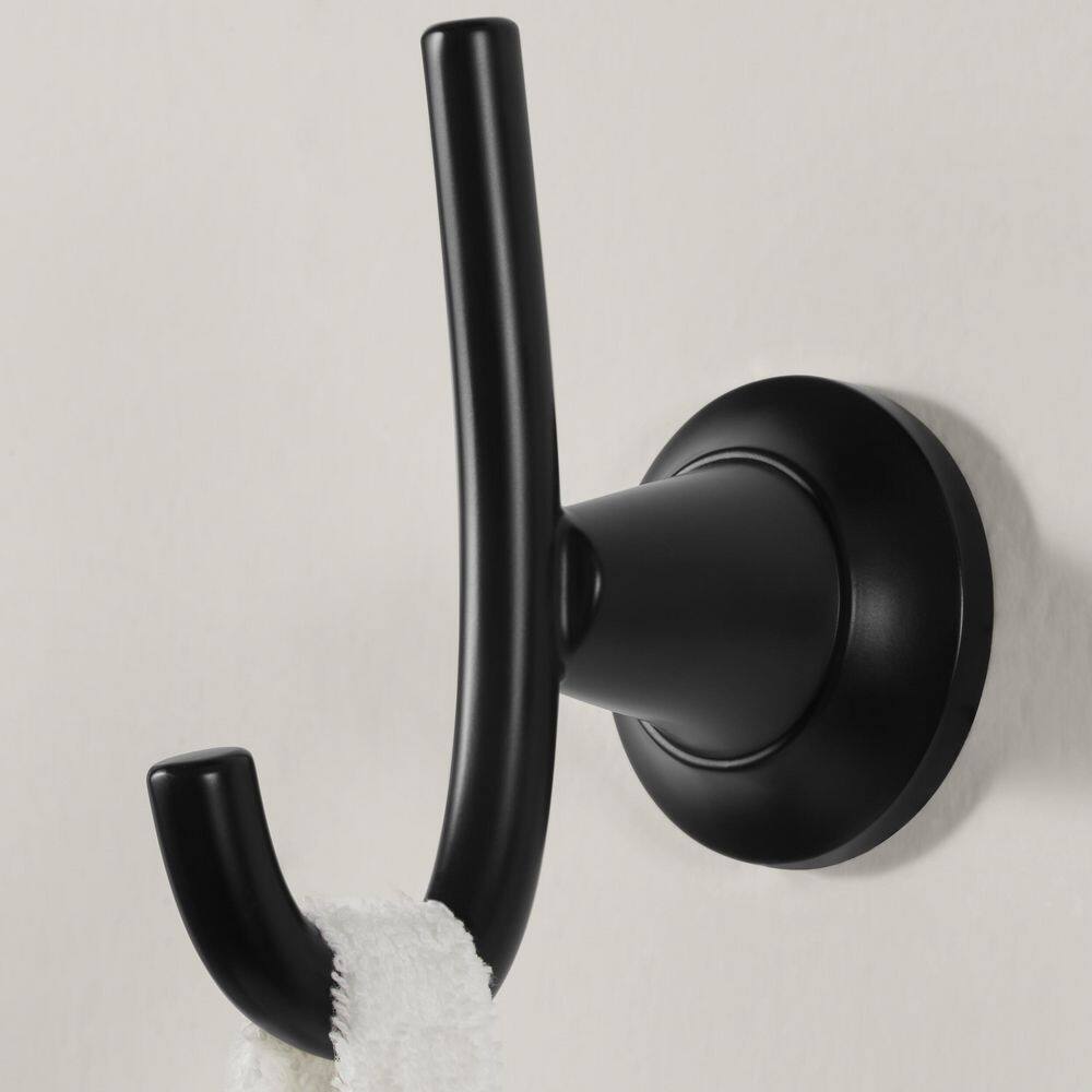 Glacier Bay Constructor Single J Robe Hook in Matte Black 20118-2210H