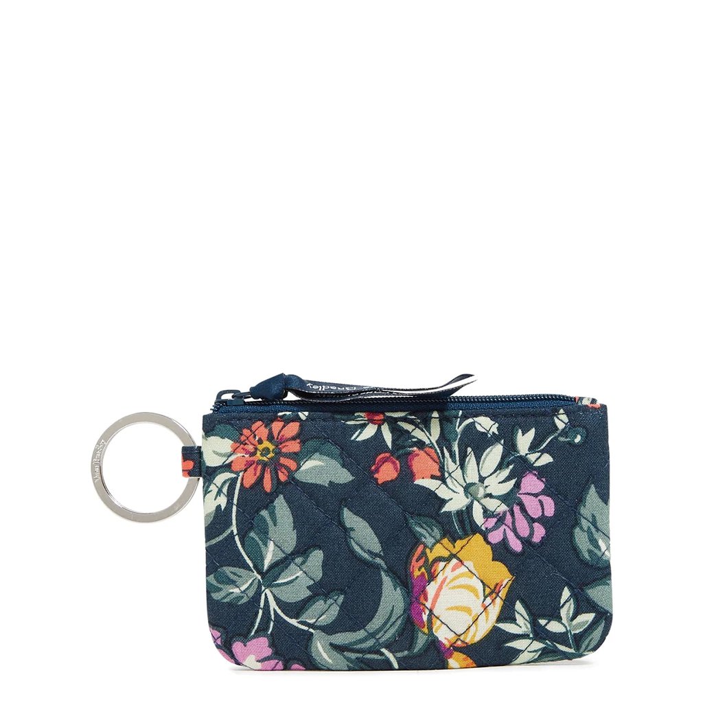 Vera Bradley  Zip ID Case in Fresh-Cut Floral Green