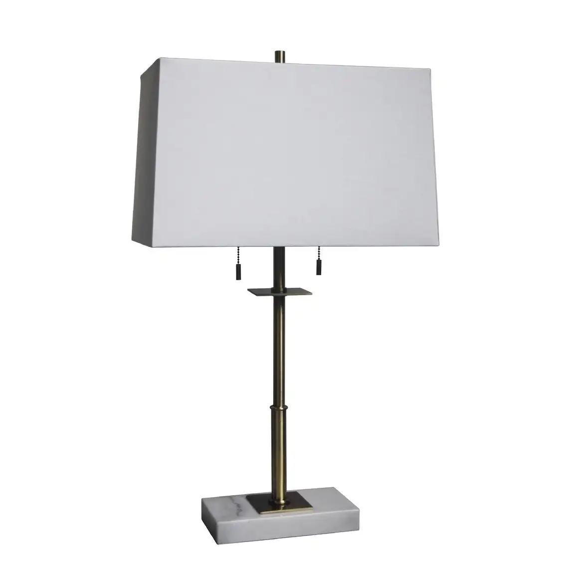 Marble Base With Antique Brass Body Table Lamp