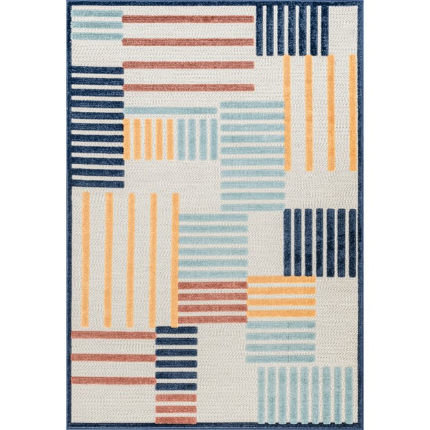 Nuloom Enya High low Striped Indoor outdoor Area Rug