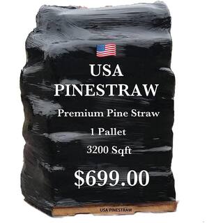 USA PINESTRAW Pallet of 3000 Sq.ft Long Needle Pine Straw Mulch HD-0V-XPJN-NHSU