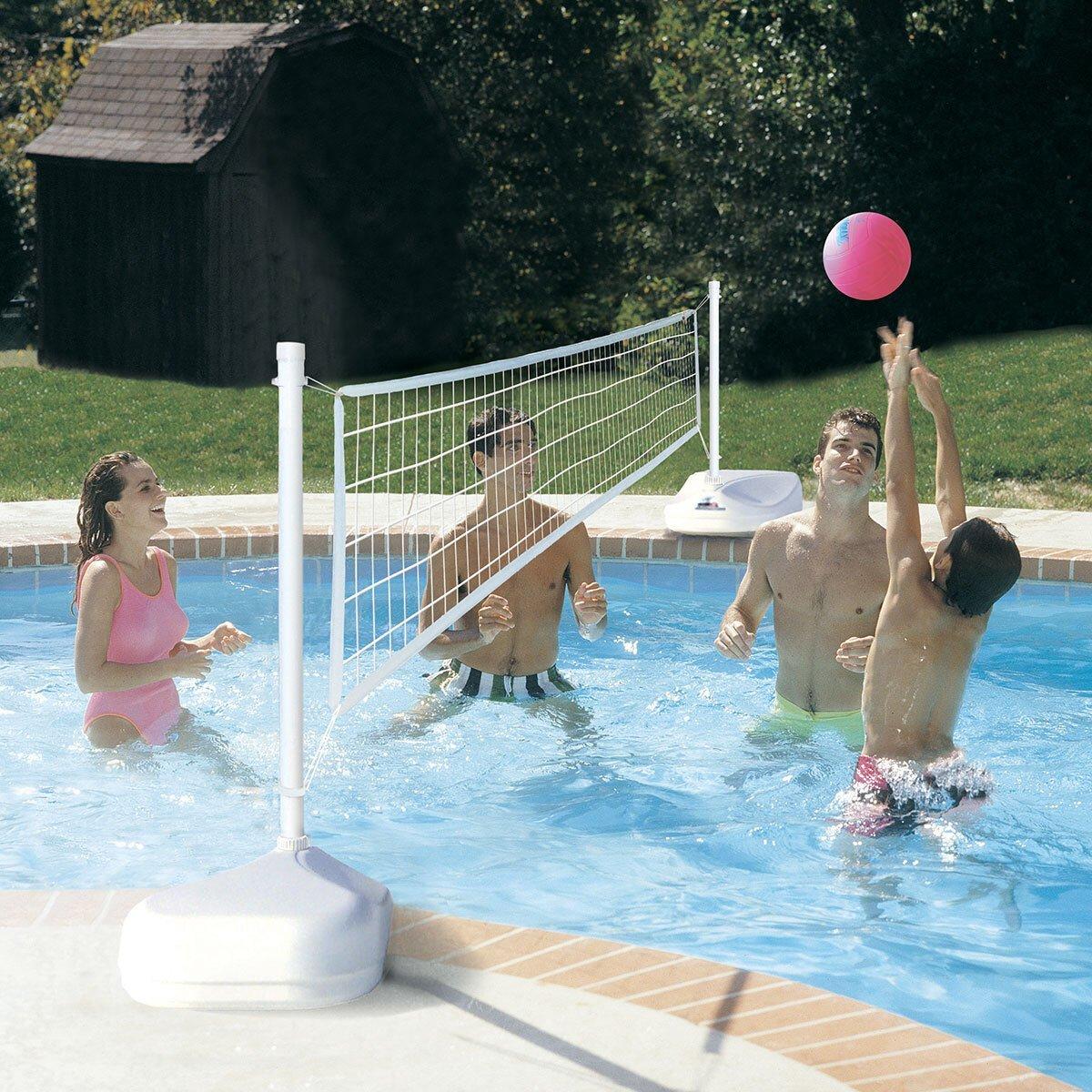 Dunn-Rite Products H2O Hoops Poolside Basketball and Volleyball Game Set BV 400