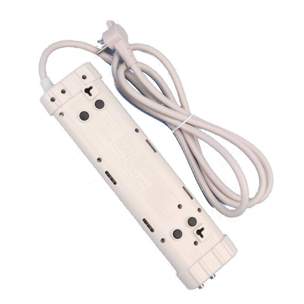 Leviton 15 Amp Office Grade Surge Protected 6-Outlet Power Strip 1010 Joules OnOff Switch 6 Foot Cord Beige S1000-PTC