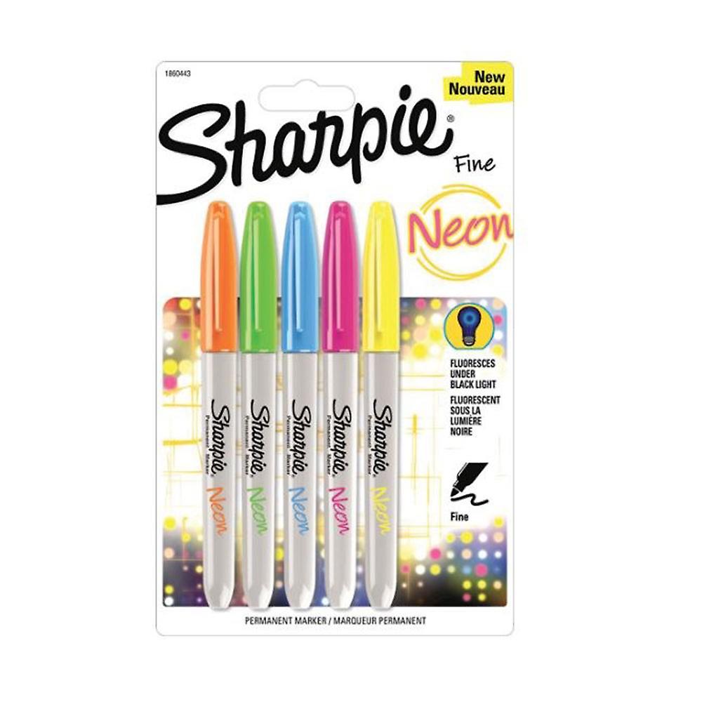 Sharpie Permanent Fine Marker 5pcs (Neon)