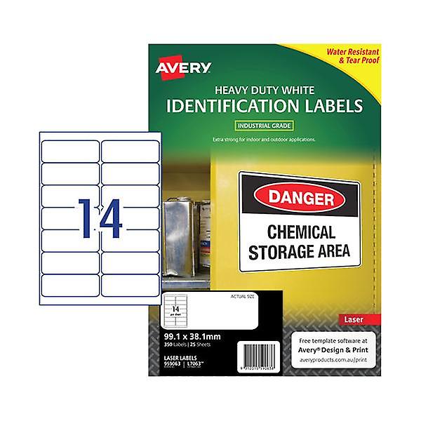 Avery Laser Label L7063 14Up Pack Of 25