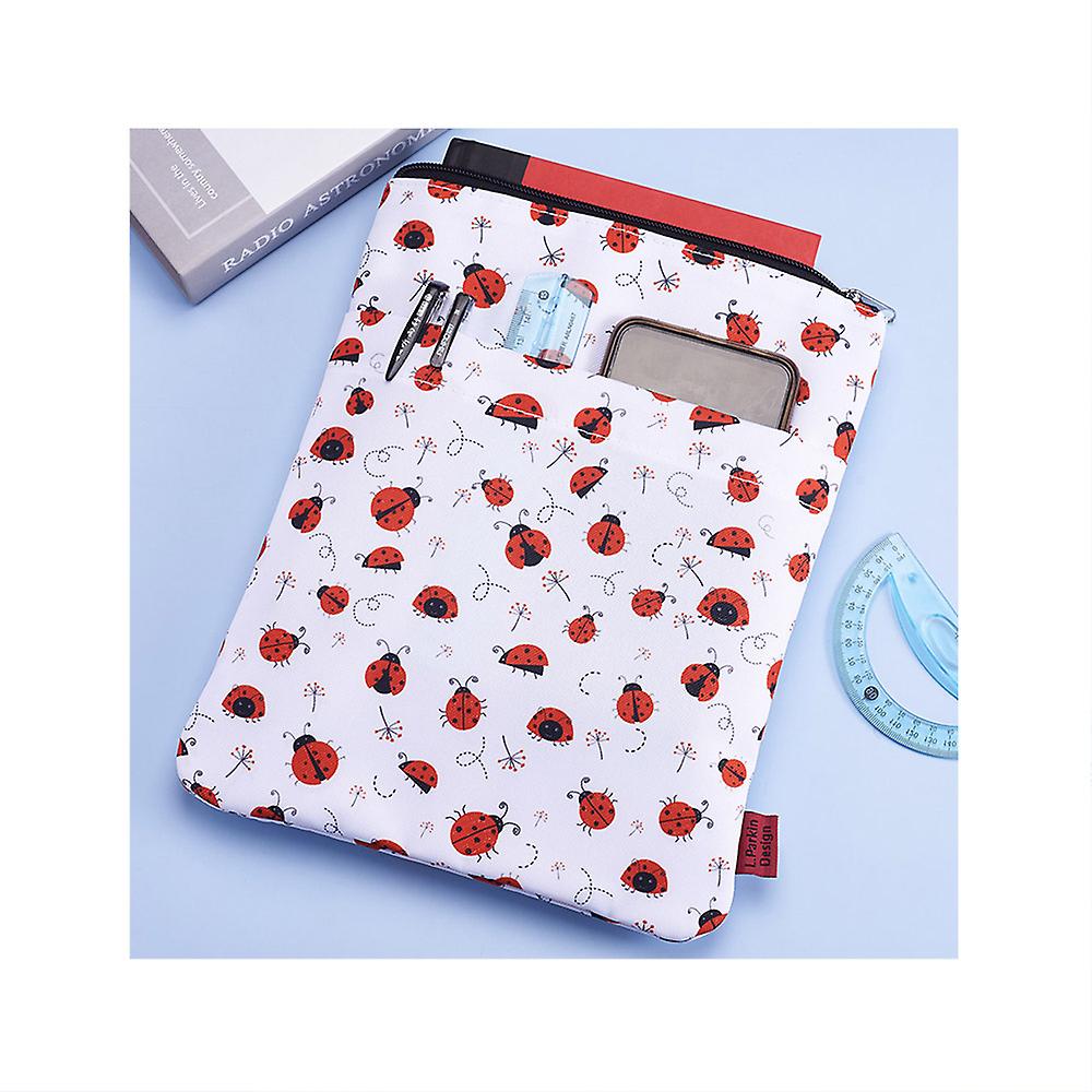 Ladybug Book Sleeve With Zipper ， Book Covers For Paperbacks