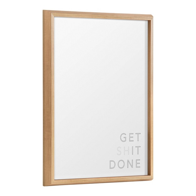 X 24 quot Blake Get It Done Framed Printed Glass By The Creative Bunch Studio Natural Uv resistant Easy Hang Kate amp Laurel All Things Decor