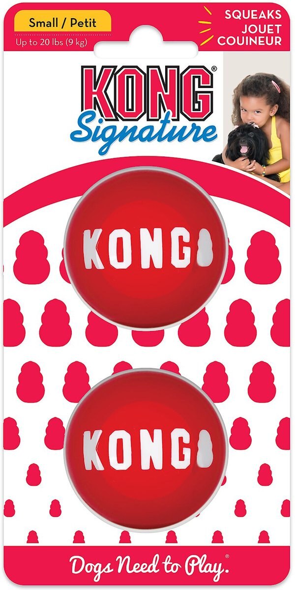 KONG Signature Balls Dog Toy， 2-pack