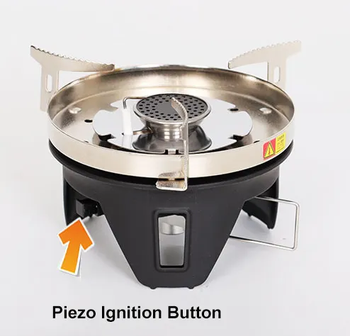 Portable Camping Stove with Piezo Ignition Stable Support Wind Resistance Camp Stove for Outdoor Camping Hiking