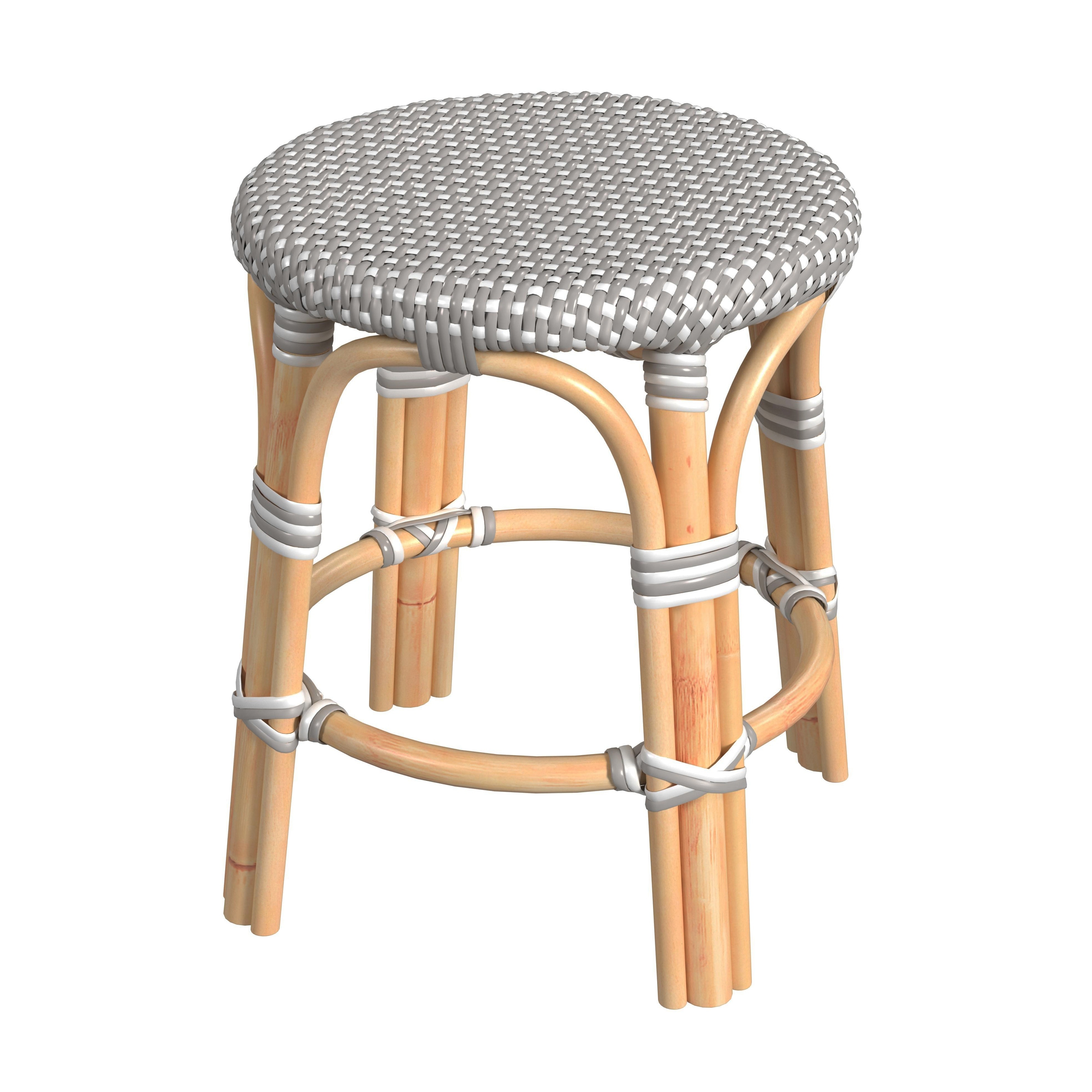 Tobias Rattan Round 18 Accent Stool