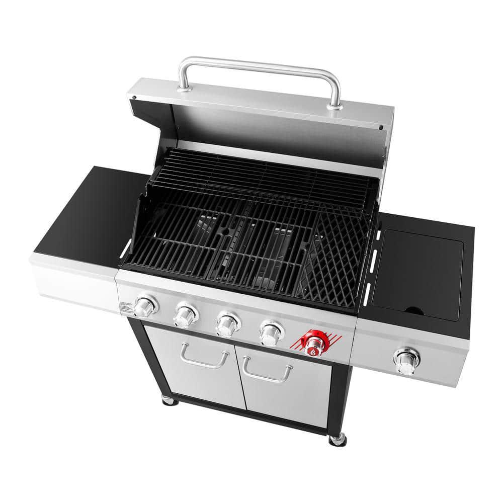 DynaGlo 5Burner Natural Gas Grill in Stainless Steel with TriVantage MultiFunctional Cooking System