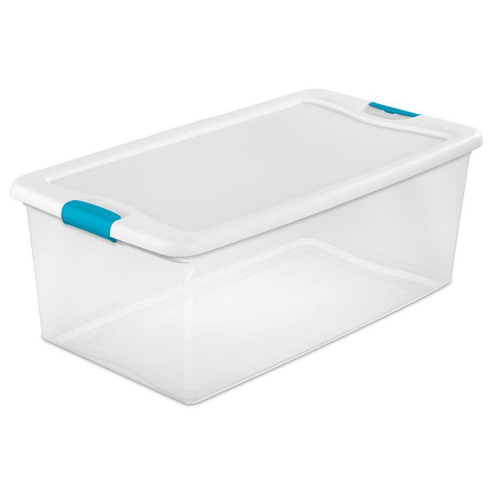 Sterilite 106 Qt. Stackable Storage Box Container (4 Pack) + 64 Qt Box (6 Pack) 4 x 14998004 + 6 x 14978006