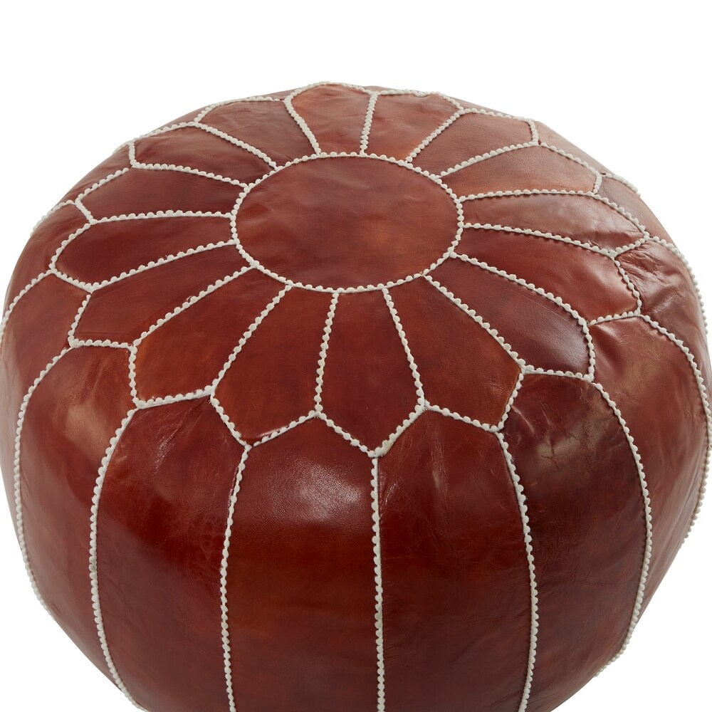 Leather Bohemian Pouf