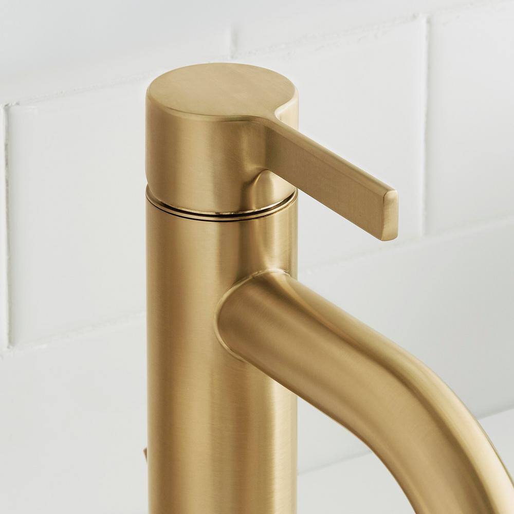 Glacier Bay Ryden Single Hole Single-Handle Bathroom Faucet in Brushed Gold FS1A9277CZ