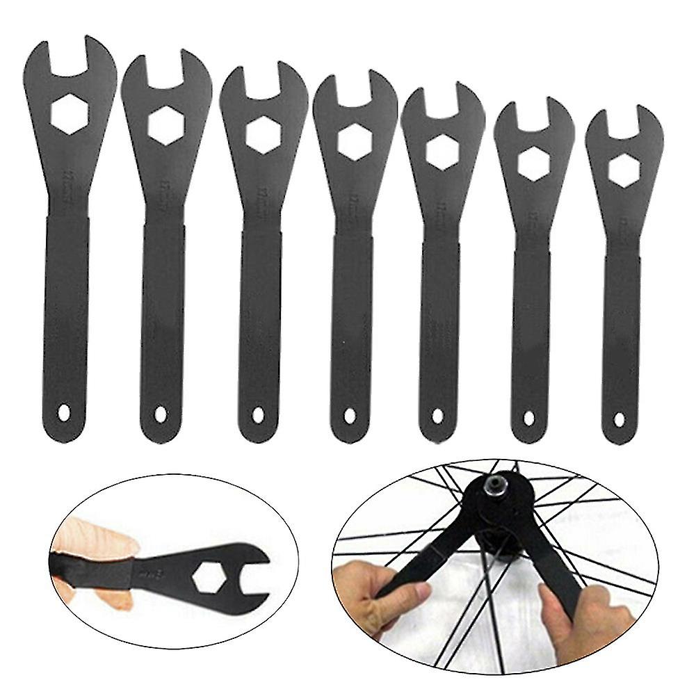 Boy 7pcs Bike Hub Cone Wrench Wheel Axle Pedal Spanner Repair Tool 13-19mm Bicycle Head Open Cone S