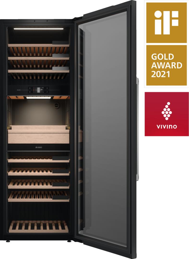 Asko WCN311942G Elements Series Soft Black Wine Cooler