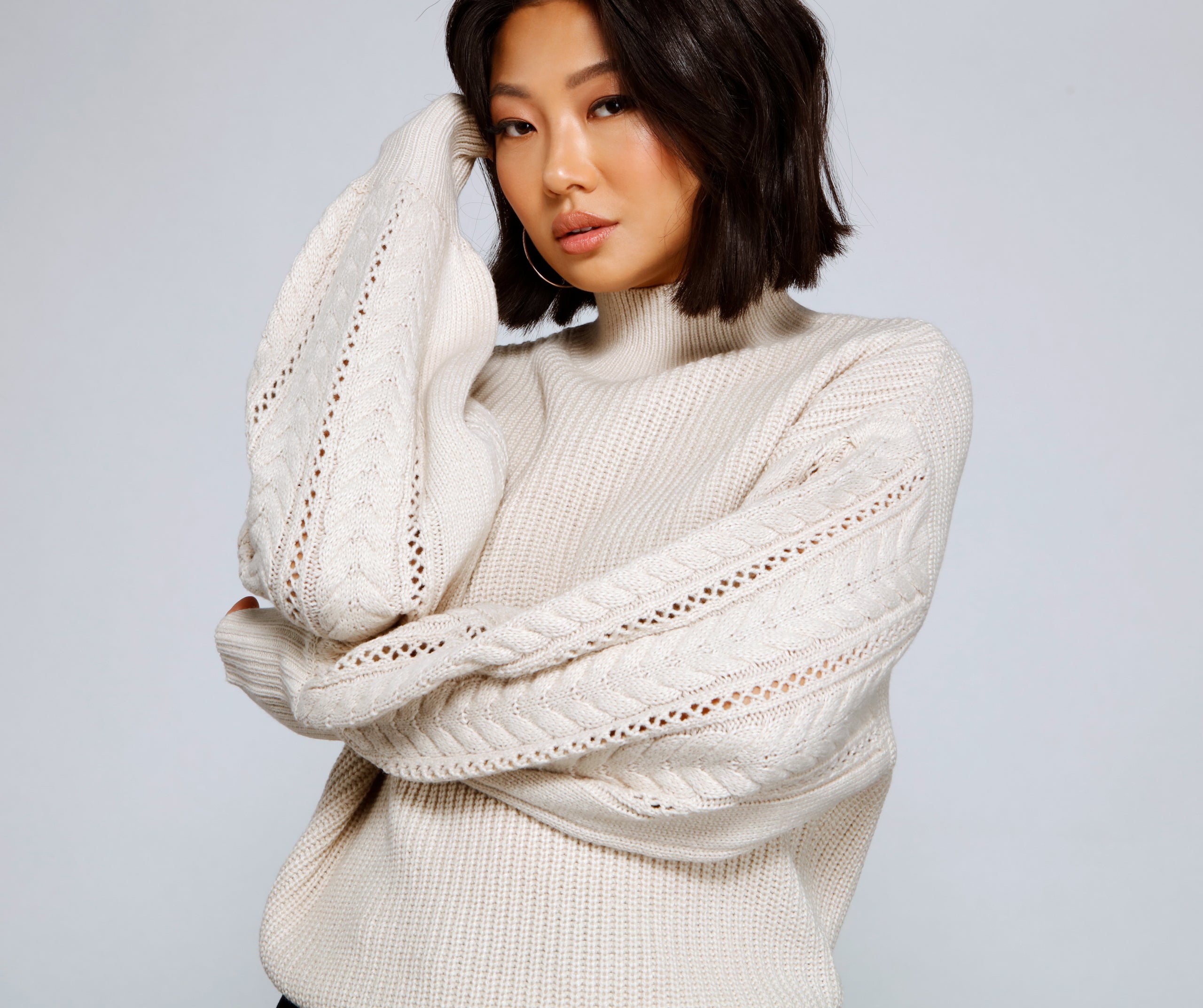 Cuddle Up Cable Knit Sweater