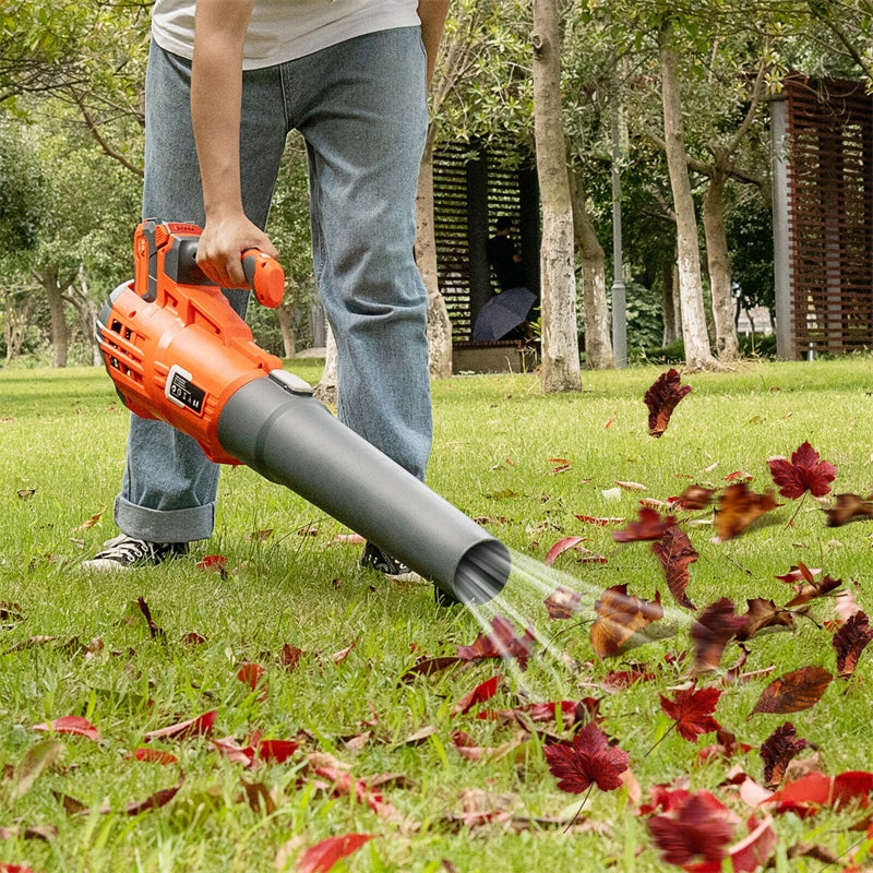 Electric Cordless Leaf Blower with Battery Charger for Garden Lawn Care