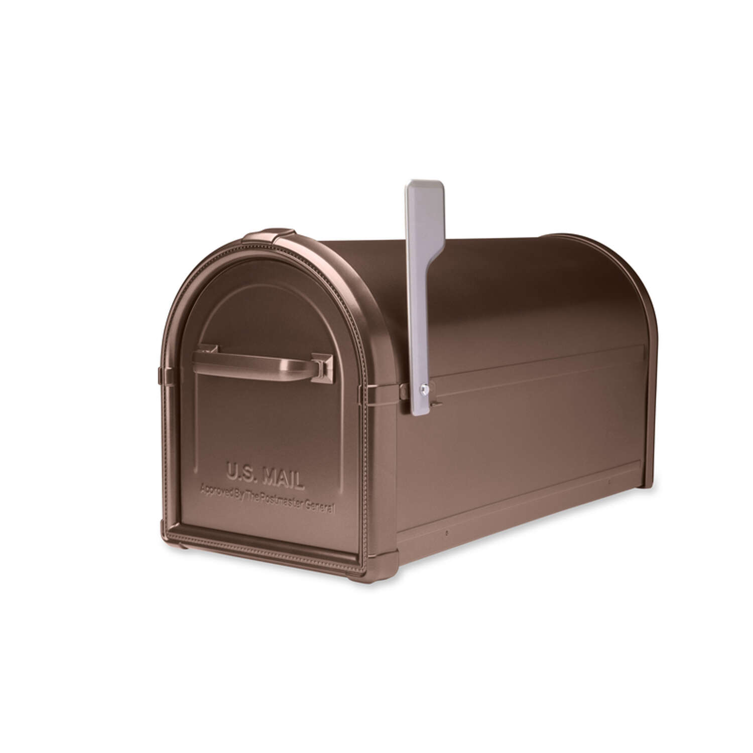 Architectural Mailboxes Hillsborough Classic Galvanized Steel Post Mount Copper Mailbox