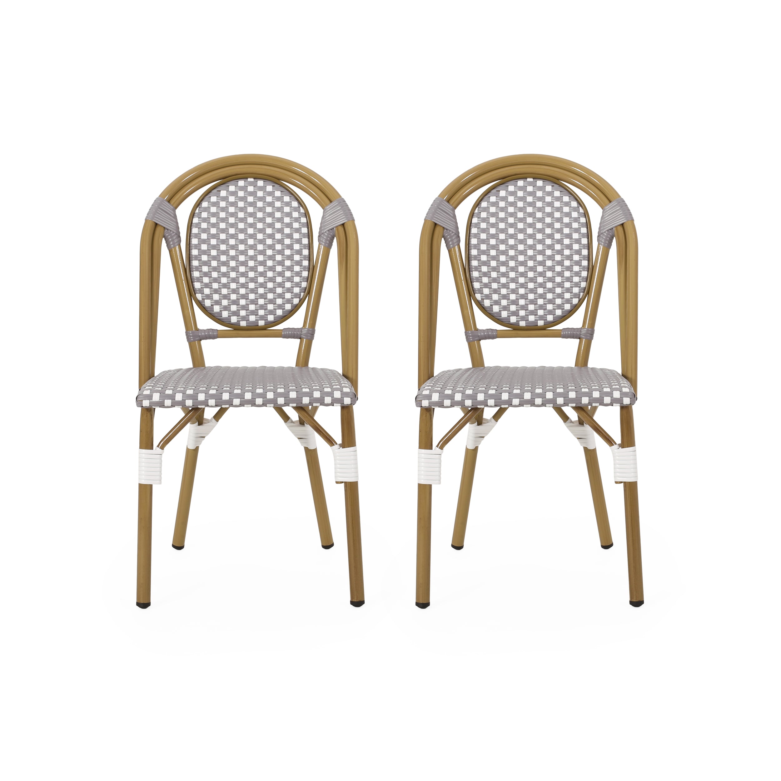 Kazaria Outdoor French Bistro Chairs (Set of 2)