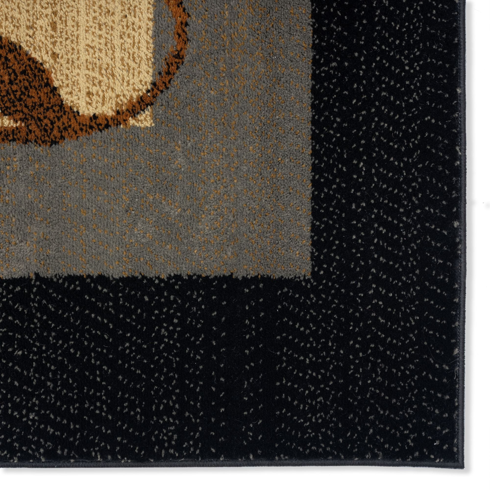 Home Dynamix Royalty Clover Contemporary Geometric Border Area Rug, Black/Blue, 43x62