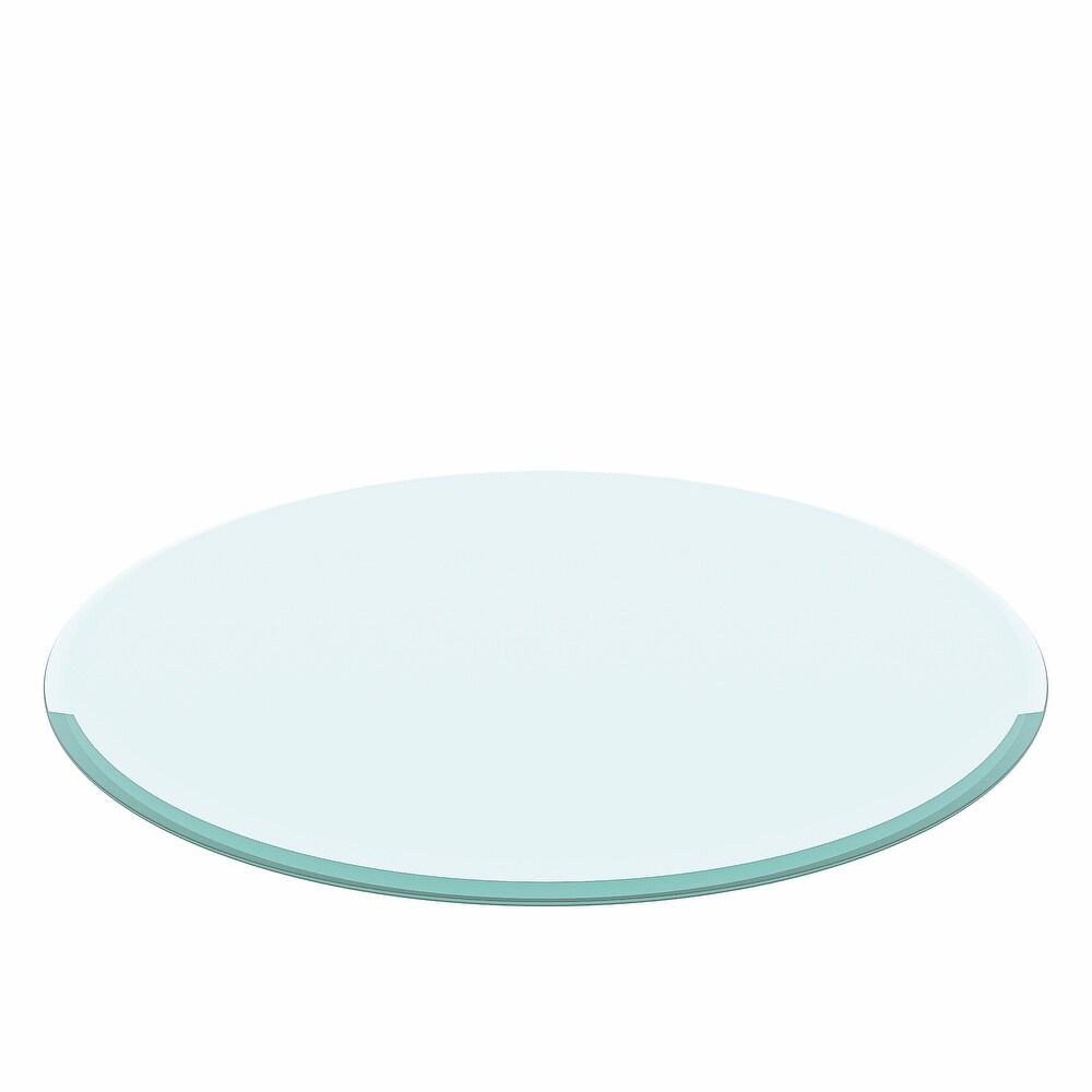 Round Tempered Glass Table Top Beveled Polished Edge (Only Table Top)   36\